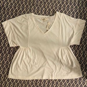 White Madewell short sleeved shirt. Size XXS.
